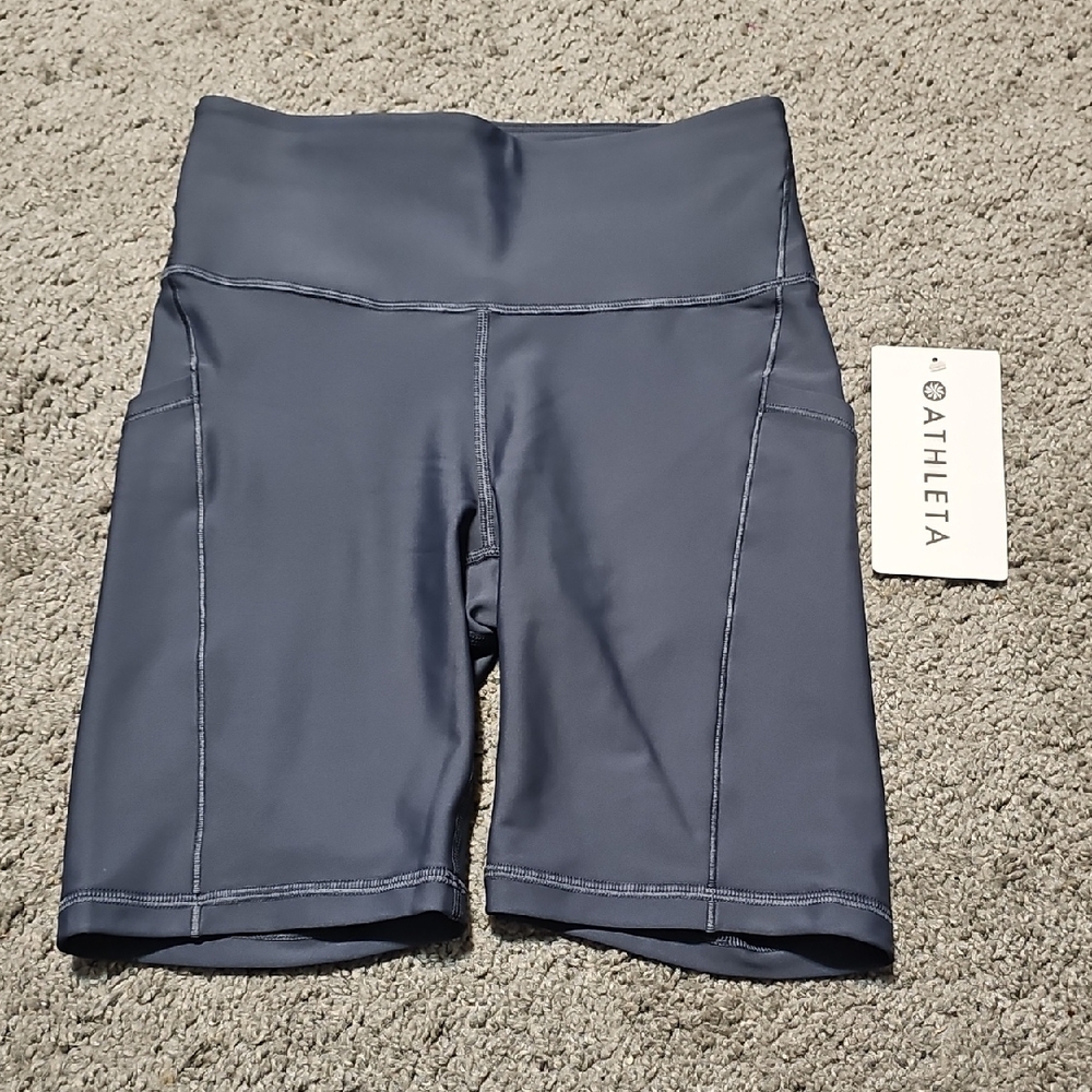 Athleta Womens Interval Stash 7" Short Size XS Gray